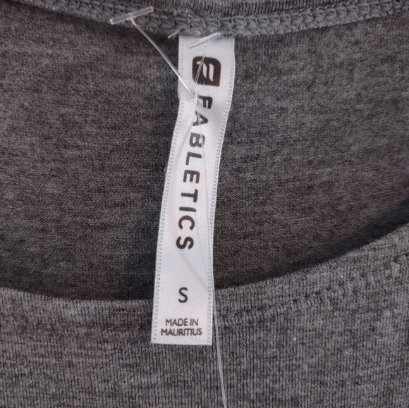 Fabletics Retta Midi Dress Heather Grey Faux Wrap - Picture 3 of 10